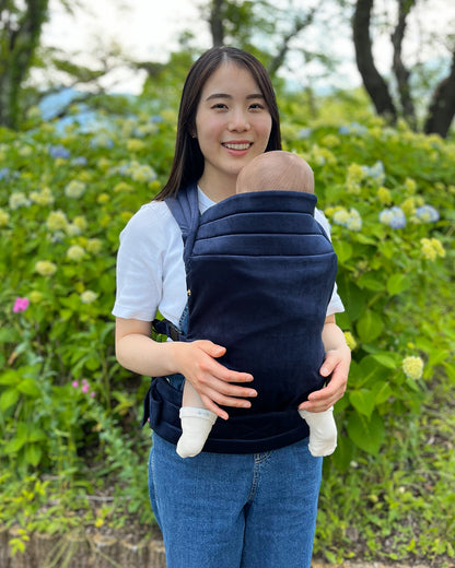 The Tiny Cuddles Velvet Carrier - Navy